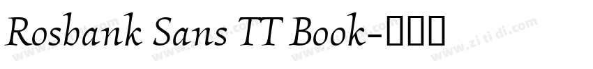 Rosbank Sans TT Book字体转换
